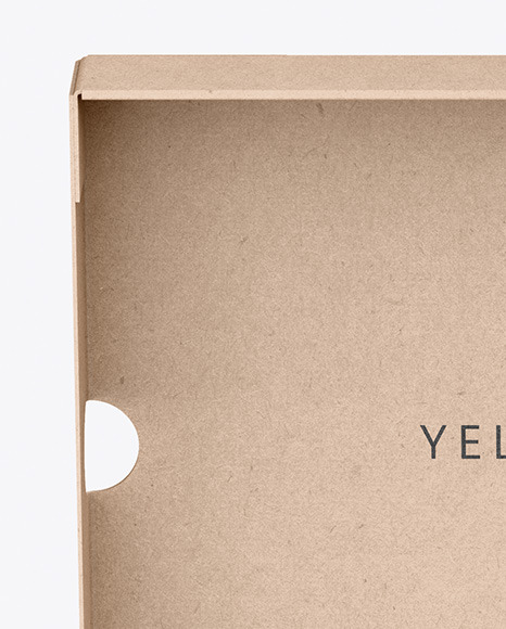 Download Opened Kraft Box Mockup in Box Mockups on Yellow Images ...