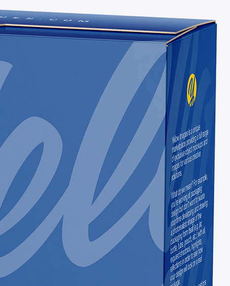 Paper Box Mockup Half Side View PSD #2