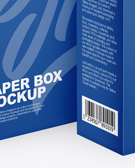 Download Two Paper Boxes Mockup In Box Mockups On Yellow Images Object Mockups