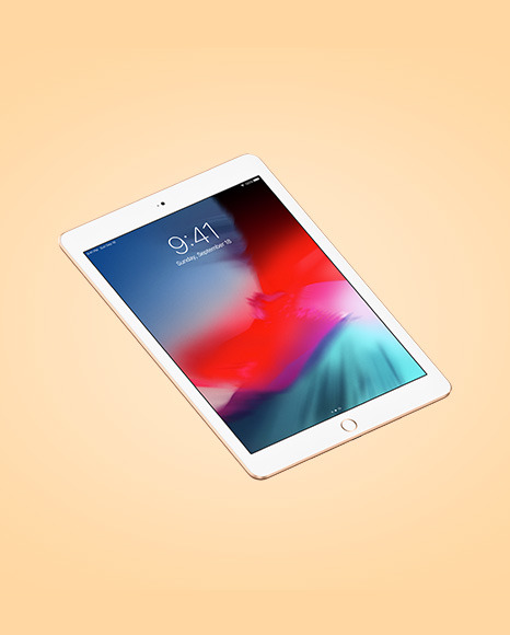 Gold IPad Mockup PSD #2