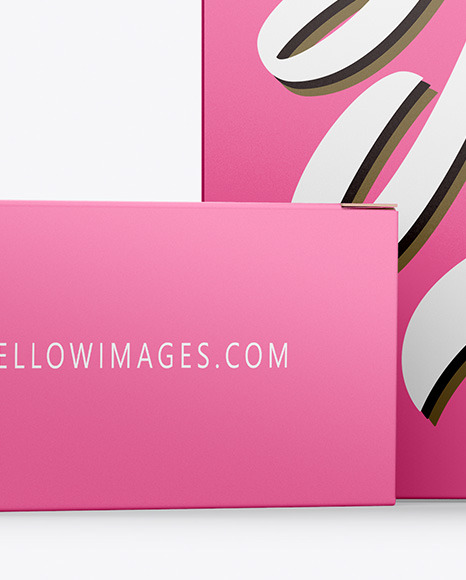 Two Paper Boxes Mockup PSD #2