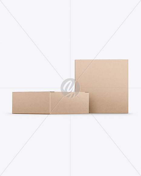 Download Two Kraft Boxes Mockup In Box Mockups On Yellow Images Object Mockups