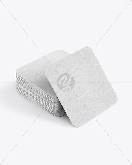 Download Stack Of Paper Beverage Coasters Mockup In Object Mockups On Yellow Images Object Mockups