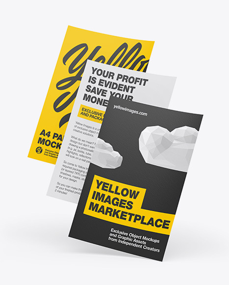 Download A4 Box Mockup Yellow Images