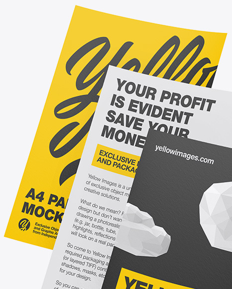 Download Free Mockup Brochure A4 Yellowimages