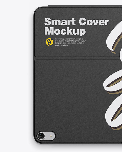 Download Ipad Smart Cover Mockup In Device Mockups On Yellow Images Object Mockups PSD Mockup Templates