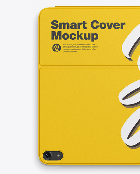 Download Ipad Smart Cover Mockup In Device Mockups On Yellow Images Object Mockups PSD Mockup Templates