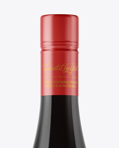 Dark Glass Wine Bottle Mockup PSD #2