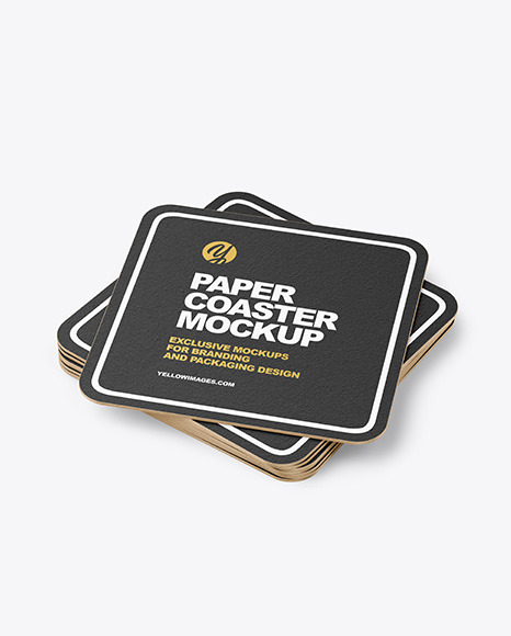 Download Stack Of Paper Beverage Coasters Mockup In Object Mockups On Yellow Images Object Mockups Yellowimages Mockups