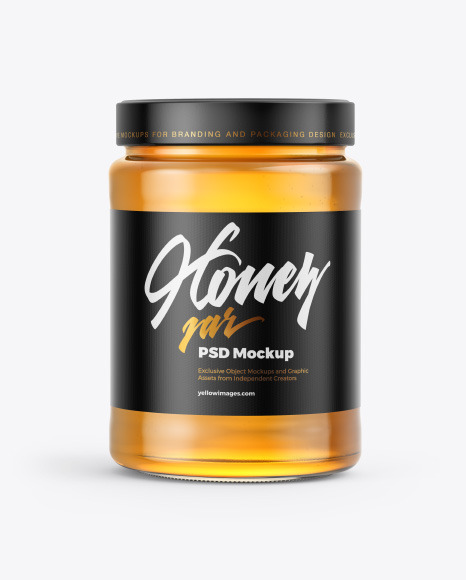 Download Honey Jar Mockup in Jar Mockups on Yellow Images Object ...