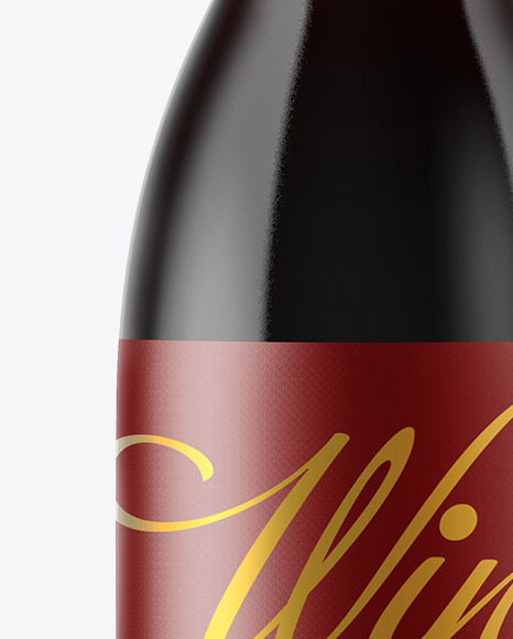 Download Clear Red Wine Bottle Glass Psd Mockup Yellowimages