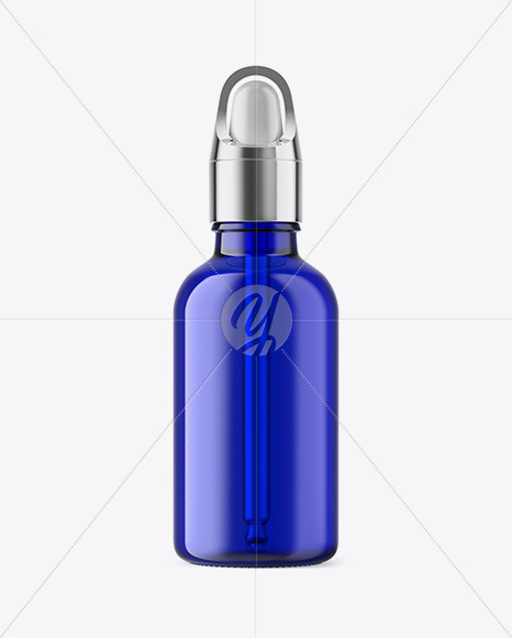 Download 50ml Blue Glass Dropper Bottle In Bottle Mockups On Yellow Images Object Mockups PSD Mockup Templates