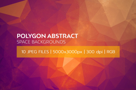 Polygon Abstract Space Backgrounds