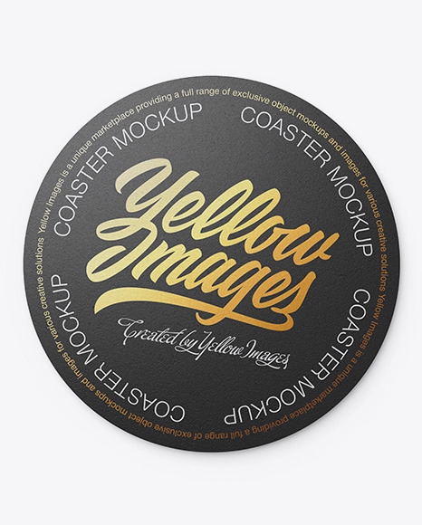 Paper Beverage Coaster Mockup PSD #4