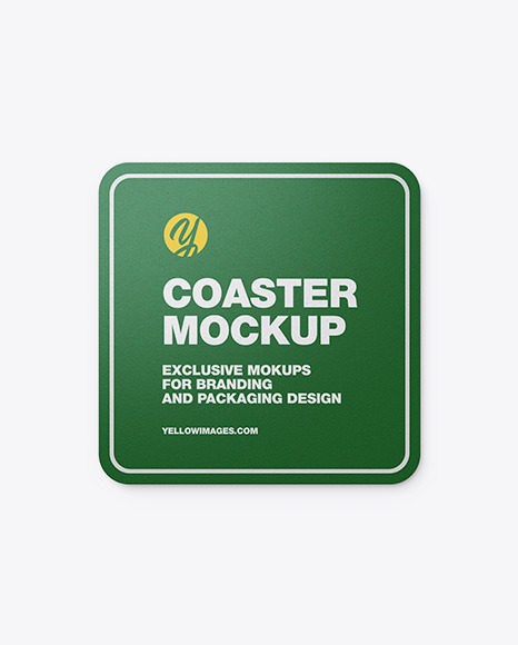 Download Paper Beverage Coaster Mockup In Stationery Mockups On Yellow Images Object Mockups PSD Mockup Templates