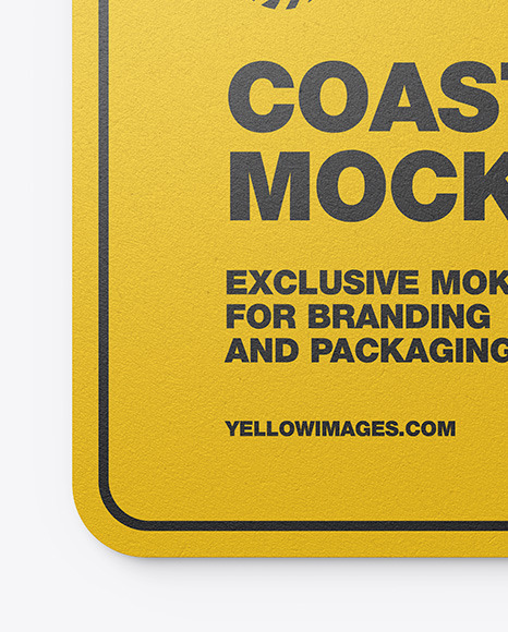 Paper Beverage Coaster Mockup In Stationery Mockups On Yellow Images Object Mockups