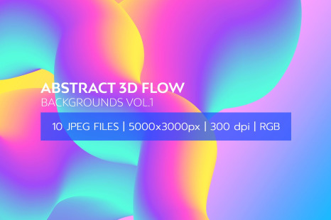 Abstract 3D Flow Backgrounds Vol.1