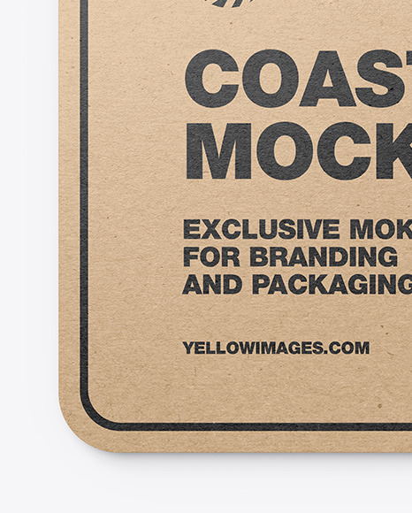 Download Kraft Beverage Coaster Mockup In Stationery Mockups On Yellow Images Object Mockups PSD Mockup Templates