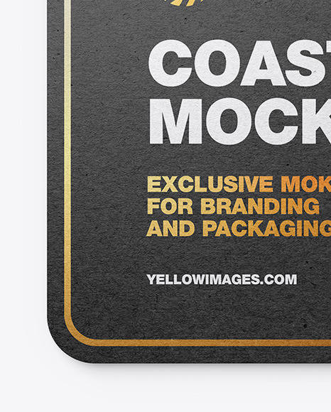 Download Kraft Beverage Coaster Mockup In Stationery Mockups On Yellow Images Object Mockups PSD Mockup Templates