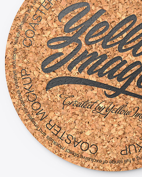 Cork Beverage Coaster Mockup PSD #5