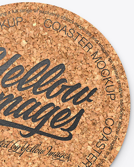 Cork Beverage Coaster Mockup PSD #7