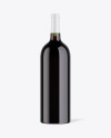 1l Green Bottle Of Red Wine Mockup In Bottle Mockups On Yellow Images Object Mockups