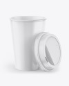 Glossy Coffee Cup Mockup