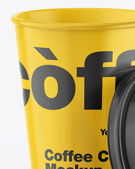 Glossy Coffee Cup Mockup