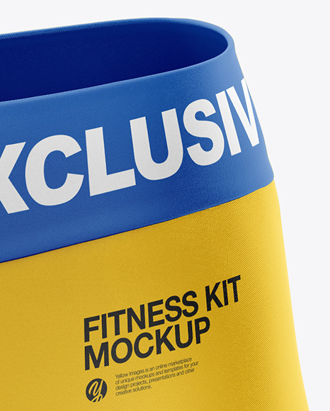 Download Women S Fitness Kit Mockup Front View In Apparel Mockups On Yellow Images Object Mockups PSD Mockup Templates