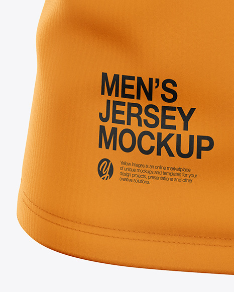 Men S Jersey With V Neck Mockup Front View In Apparel Mockups On Yellow Images Object Mockups