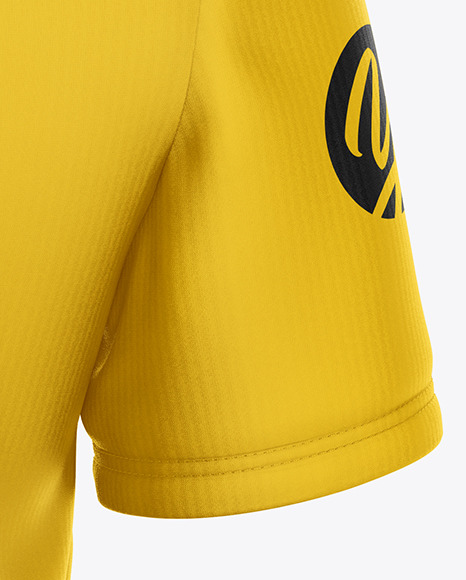 Men s Jersey With V Neck Mockup   Back View PSD #6