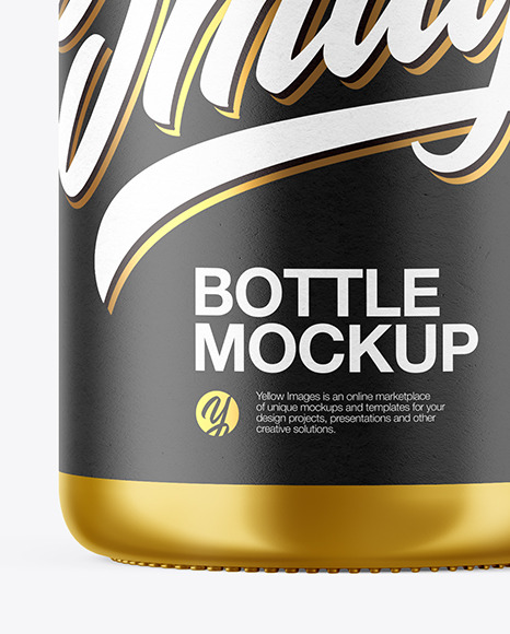 Metallic Bottle Mockup PSD #6