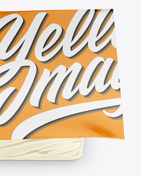 Download Creamy Cheese Mockup High Angle Shot In Packaging Mockups On Yellow Images Object Mockups Yellowimages Mockups