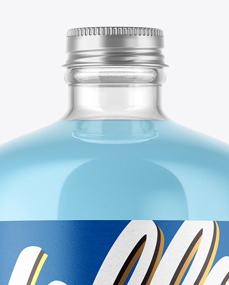 Clear Glass Bottle Mockup PSD #2