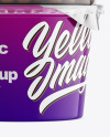 Glossy Plastic Cup with Chocolate Balls Mockup