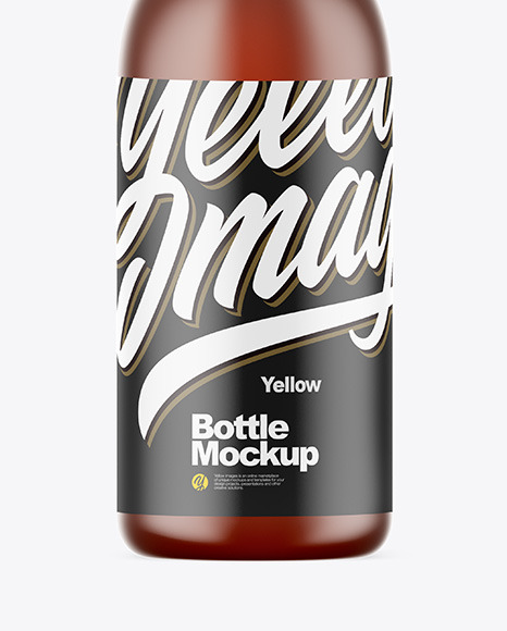 Amber Bottle Mockup PSD #1