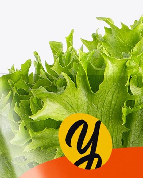 Download Plastic Bag With Salad Mockup In Bag Sack Mockups On Yellow Images Object Mockups