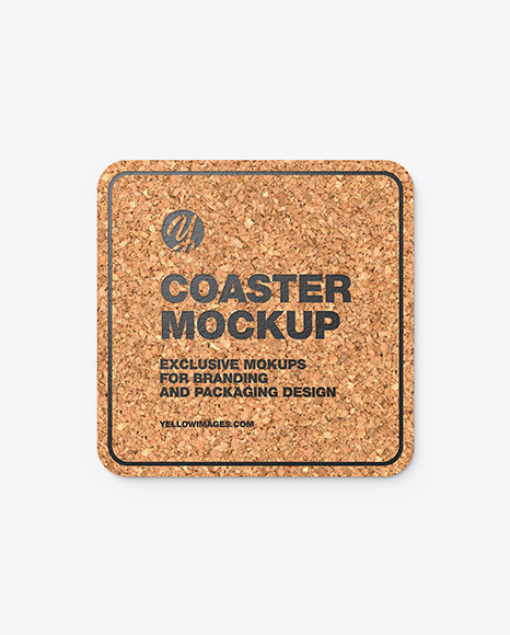 Download Glass Coaster Mockup Yellowimages