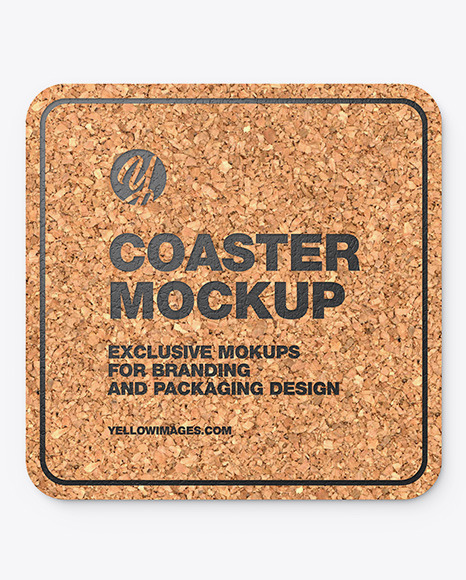 Download Cork Beverage Coaster Mockup In Stationery Mockups On Yellow Images Object Mockups PSD Mockup Templates