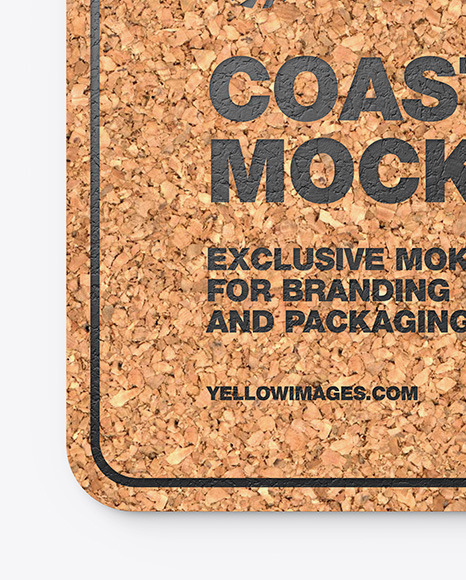 Cork Beverage Coaster Mockup PSD #6