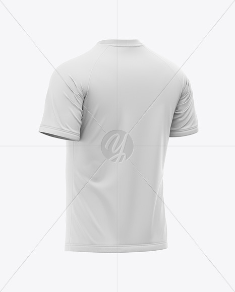 Men S Raglan Crew Neck T Shirt Mockup Back Half Side View Football Jersey Soccer T Shirt In Apparel Mockups On Yellow Images Object Mockups