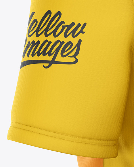 Download Men S Jersey With V Neck Mockup Back Half Side View In Apparel Mockups On Yellow Images Object Mockups