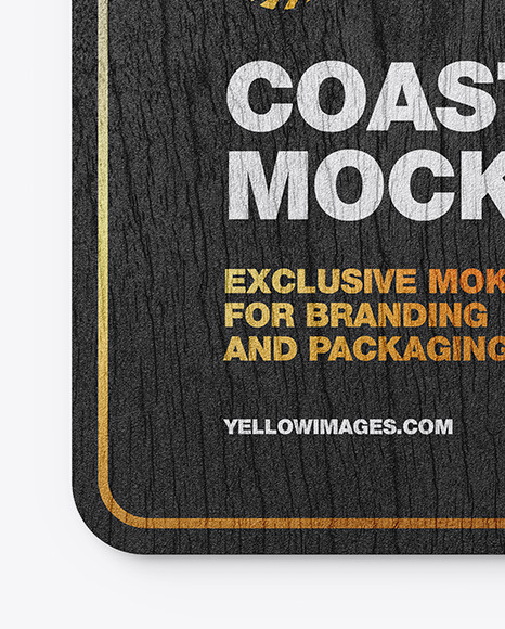 Download Wooden Beverage Coaster Mockup In Stationery Mockups On Yellow Images Object Mockups