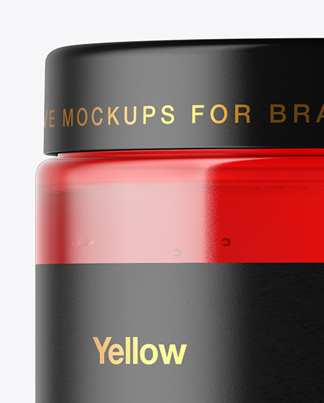 Download Plastic Jar With Gel Mockup In Jar Mockups On Yellow Images Object Mockups PSD Mockup Templates