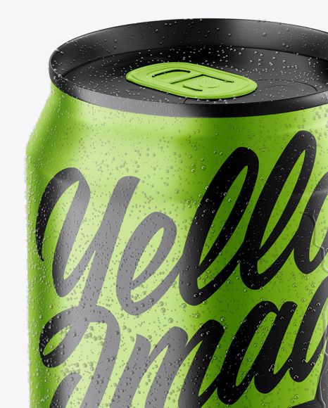 Metallic Can with Condensation Mockup PSD #2