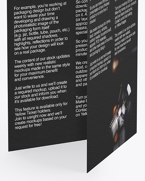 Textured A5 Brochure Mockup PSD #1