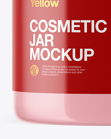 Clear Cosmetic Jar Mockup PSD #1