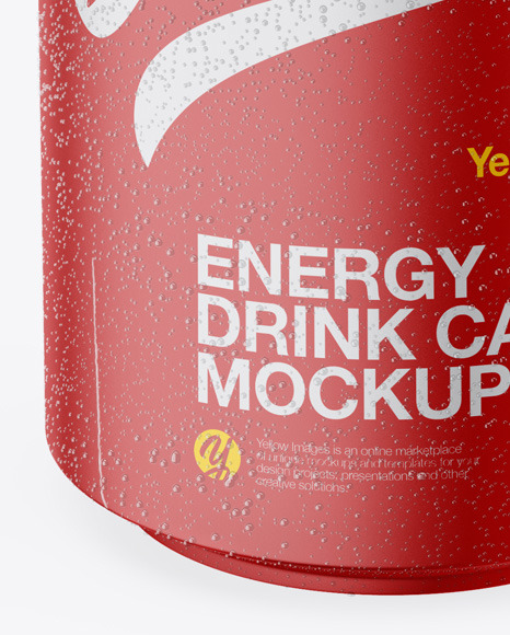 Matte Can with Condensation Mockup PSD #1