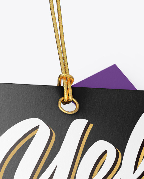 Two Paper Labels With Rope Mockup PSD #2