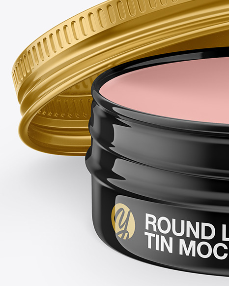 Download Glossy Lip Balm Tin Psd Mockup Yellowimages